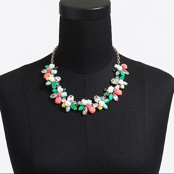 J. Crew Jewelry - NWT J. Crew Rose Garden Gemstone Statement Necklac
